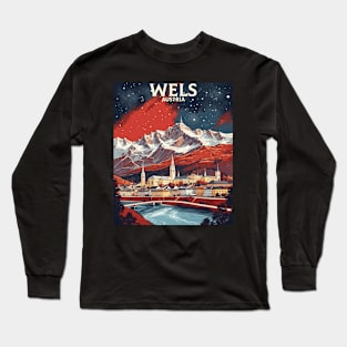 Wels Austria Vintage Travel Retro Tourism Long Sleeve T-Shirt